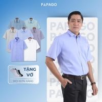 ราคา PAPAGO เสื้อผู้ชายวัยกลางคนแขนสั้นและกว้าง ใส่สบาย หลากหลายสี - P24SNCR011 (43116142301)