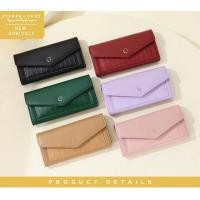 ราคา [พร้อมส่งในไทย] กระเป๋าสตางค์ใบใหญ่ 3พับ กระเป๋าสตางค์ผู้หญิงสไตล์เกาหลี แฟชั่นพร้อมกล่อง ลายจระเข้ NO:986-55 (22481224487)