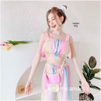 ราคา ครอปสายเดี่ยว ครอปพาสเทล สายเดี่ยวสีรุ้ง สายเดี่ยวพาสเทล+กางเกงขายาว กางเกงสีรุ้ง กางเกงสีพาสเทล (6681601568)