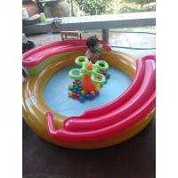 ราคา สระน้ำ พ่นน้ำได้ พร้อมสไลเดอร์ ไฮคิว สระน้ำพุ สระน้ำเด็ก เป่าลม Hi-Q Super Summer Pool  (2084845987)