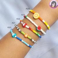 ราคา กำไลลูกปัด กำไลยางยืด คละแบบ คละสี (18684647161)