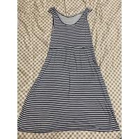 ราคา ส่งต่อ เดรสยาวลายทางสีขาว-น้ำเงิน (11802502469)