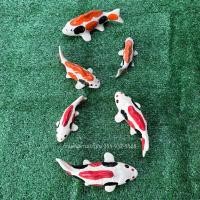 ราคา ปลาคาร์ฟ ปลาคาร์ฟเซรามิก ตกแต่งน้ำตก แต่งสวน เป็นชุด ชุดละ 3 ตัว (27528322900)