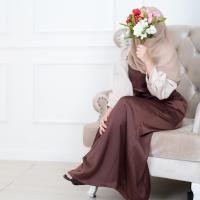 ราคา ชุดเดรสยาว ABAYA IK76 **ไม่รวมผ้าคลุม เแฟชั่น สำหรับใส่ออกงาน แฟชั่นมุสลิม อิสลาม (14395818150)