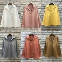 ราคา เสื้อผ้าคนอ้วน เสื้อคอปกเจาะสาบ ผ้าซาร่า ผ้าผู้ดีมากก เสื้อทำงานสาวอวบ SIZE อก :: 46-52 ยาว 28 PRICE:: 380 (7747104018)