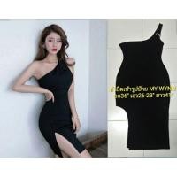 ราคา เดรสสีดำงานป้าย MY WYNN มือสอง (4718042422)