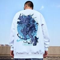 ราคา เสื้อคลุมแขนยาวสำหรับผู้ชาย ไซส์ M-5XL ลาย Monster สีดำสีขาวแปรง (49551807584)