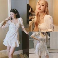 ราคา เดรสแขนสั้นลายเชอร์รี่สีเหลือง (6351129037)