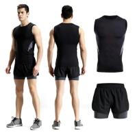 ราคา SET/2ชิ้น เสื้อออกกำลังกายแขนกุด + กางเกงขาสั้นออกกำลังกาย (42777229305)