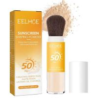 ราคา Mineral Sunscreen Setting Powder, SPF 50 PA++ Powder Sunscreen for Face, Oil Control Lightweight Breathable Translucent Concealer Brush Face Powder for All Skin (46753450694)