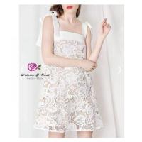 ราคา เดรสลูกไม้ ไซส์S มือสอง เดรสลูกไม้สีขาว (19390268338)