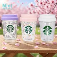 ราคา สีชมพูสีม่วงสีขาว Starbucks ถ้วยพร้อมฝาปิด 296ml Sakura Series 2025 Limited Edition แก้ว Tumbler Cherry Blossom Double-Wall ฉนวนทนความร้อนสะสม (42663918410)
