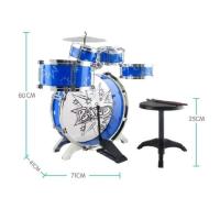 ราคา กลองชุด 5 ชิ้น สำหรับเด็ก พร้อมเก้าอี้ (สีน้ำเงิน) (3263678563)