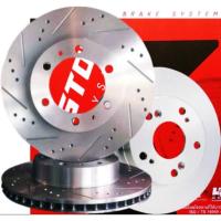 ราคา จานเบรคคู่หน้า Izusu Dmax 2010 ตัวเตี้ย จานเบรคแต่งเจาะรู เซาะร่อง คู่หน้า RUNSTOP SLOT (จานเบรค 2 ใบ) (16186118637)