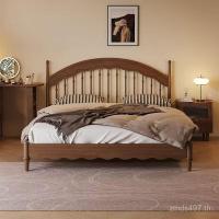 ราคา Master Walnut เตียงคู่ภาษาฝรั่งเศสคําทั้งหมดไม้โบราณ Retro จีน Harp Windsor เตียงใหม่จีนสีเตียงใหญ่ GE3F (53203514917)