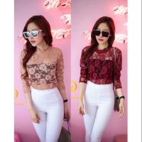 ราคา เสื้อลูกไม้แขนยาว ผ้าลูกไม้ยืดเนื้อดี (4918368370)