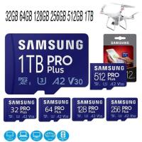 ราคา SAMSUNG ขายร้อนSamsung Pro Plusการ์ดหน่วยความจําMicro SD Card 64GB,128GB,256GB,512GB,1TB,2TBClass 10 UHS-Iความเร็วสูงสําหรับเครื่องบันทึกการขับขี่กล้องวงจรปิด (26503171853)