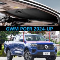 ราคา ม่านบังแดดรถยนต์สําหรับ GWM POER 2024-UP ภายในรถแรเงาแผ่นด้านหน้าแรเงา Sun Protection Anti-UV (46005472863)
