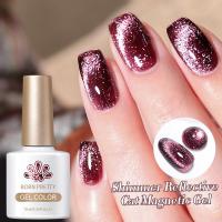 ราคา Born PRETTY 10ml สะท้อนแสงแมวแม่เหล็กเจลเงาสีแดงเล็บเจล Soak Off UV เจลเล็บเคลือบเงา (26418682142)