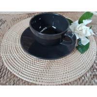 ราคา แก้วกาแฟเซรามิคพร้อมจานรองสีเทาดำ (10562734585)