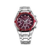 ราคา Curren นาฬิกาข้อมือผู้ชาย หน้าปัดสีแดง/สีเงิน สายสแตนเลส รุ่น C8084 (2064204353)