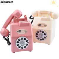 ราคา BACKSTAGE Piggy Bank, Retro โทรศัพท์ Craft Money Tank, น่ารักตู้ไวน์เครื่องประดับพลาสติกสร้างสรรค์ของขวัญเหรียญกล่องประหยัดเงินเด็ก (44052398486)