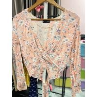ราคา เสื้อลายดอกแขนยาวมีสายผูกเอว ป้าย F&F (29821152952)