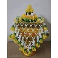 ราคา พานธูปเทียนแพดอกไม้ผ้าประดิษฐ์ (19490485426)