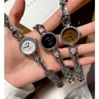 ราคา Coach แหวนเพชรผู้หญิงนาฬิกาทรงกลมนาฬิกาควอทซ์โหลออกสายโซ่เล็กสายเหล็ก (42178498057)