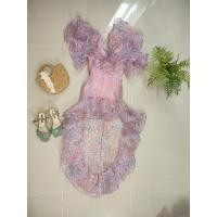 ราคา เดรส หางปลา สีชมพู ลายดอก #งานป้าย #victoria (7860322486)