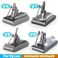 ราคา 6.0Ah/8.0Ah แบตเตอรี่ทดแทน สำหรับเครื่องดูดฝุ่น Dyson V6 V7 V8 V10 Series SV12 DC62 SV11 sv10 (45651260880)