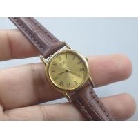 ราคา นาฬิกา Vintage มือสองญี่ปุ่น Seiko ชุบทอง 1400 0390 หน้าปัดสีทอง ผู้หญิง Quartz ทรงกลม 24mm (28142563788)
