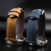 ราคา Leather Genuine Watchband 20Mm 22Mm 24Mm 26Mm Matte Leather Watch Strap Unisex Leather Bracelet Men (42007474824)