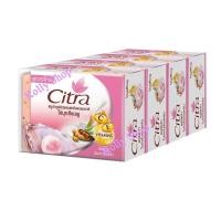 ราคา Citra สบู่ ซิตร้า ผงไข่มุกสีชมพู ไวท์เทนนิ่ง สครับ 110 กรัม (1 แพ็ค 4 ก้อน) (5873706578)
