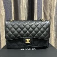 ราคา Chanel Classic 12” GHW Caviar Black Holo 27แท้% (25316161098)