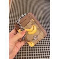 ราคา ใส่บัตร ใส่เหรียญ ทรงกล่อง COACH ZIP CARD CASE IN SIGNATURE CANVAS WITH BANANA PRINT CR833 (27413035842)