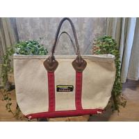 ราคา L.L.Bean ของแท้ 100% ✨กระเป๋าผ้า สภาพดี มือสอง หูจับหนังแท้สีน้ำตาลเข้มยังสวยงาม (28260032796)