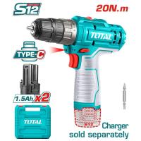 ราคา Total สว่าน ไขควง ไร้สาย 2ระบบ 12V ( แบต 2 ก้อน ) รุ่น TDLI12202 (28105297108)