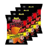 ราคา คารามูโจ้ (KARAMUCHO) สตรอง มันฝรั่งแผ่นหยัก รสซุปเปอร์ฮ๊อตชิลลี่ 40 ก. x 4 ซอง (45453174779)