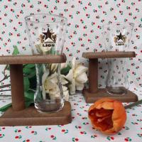 ราคา แก้วเบียร์ Sapporo Lion พร้อมเเท่นไม้วางแก้ว (5831763007)