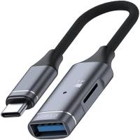 ราคา Type-C OTG Cable with TF Card Reader Port, USB C to USB A Female to Male Type-C 3.0 Converter Dongle Cord, with TF Card Reader, Compatible for Samsung for iPhone 17/16 Pro Max Plus, for iPad Pro Air (