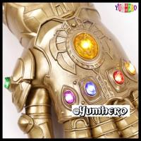 ราคา ใหม่ ถุงมือทานอส Infinity Gauntlet Infinity Stone อัญมณีมีไฟ ถุงมือธานอส Thanos LED Light Avengers Infinity War Marvel (1453966502)