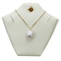 ราคา จี้(ไม่รวมสร้อย)มุกแท้สีขาวทรงหยดน้ำ จุกจี้ทอง18K (13903207253)