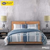 ราคา SATIN PLUS ชุดผ้าปูที่นอน 3.5ฟุต 5ฟุต 6ฟุต ลายกราฟฟิก PP022 สีเทา #ซาติน (21027057428)