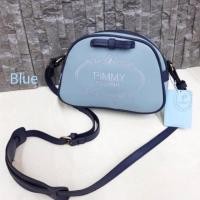 ราคา กระเป๋าสะพายทรงโดม แบรนด์แท้ pimmy สีฟ้า 2 โทน หนังกลับ (3406291117)