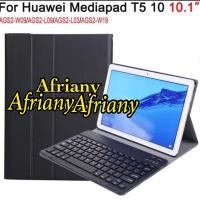 ราคา Huawei Mediapad T5 10.1 นิ้ว, Mediapad M5 10.5, M6 10.8, Book Cover Flip Stand Keyboard Wireless (40315585053)