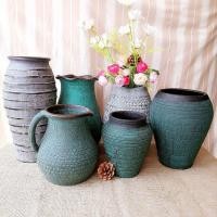 ราคา ☎❍❀แฮนด์เมดหยาบเครื่องปั้นดินเผากระถางดอกไม้กระถางดอกไม้ฉ่ำแจกันเครื่องปั้นดินเผาสมัยเก่าครัวเรือนดอกไม้แห้งหม้อดินย้อนย (22254288666)