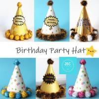 ราคา หมวกสุขสันต์วันเกิดสําหรับเด็กสําหรับผู้ใหญ่เหมาะสําหรับการตกแต่งวันเกิด - กระดาษแข็งสีทอง (24801769519)