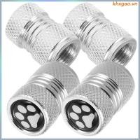 ราคา 4 ชิ้นยางรถ Valves Caps อลูมิเนียม - อุปกรณ์มอเตอร์ไซค์ 1.70X1.00X1.00CM สีเงิน khxgao (51255625600)