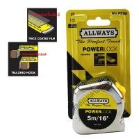 ราคา ALLWAYS ตลับเมตร 5 ม.* 3/4"ชุบโครเมี่ยม พร้อมปุ่มล็อค 1 จุด รุ่น F234 (6002782471)